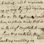 Smear, ink blots, and seal-cutout on a page of a letter to John Adams by his dearest friend (source materials for Abigail Adams).