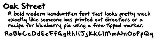 Oak Street font